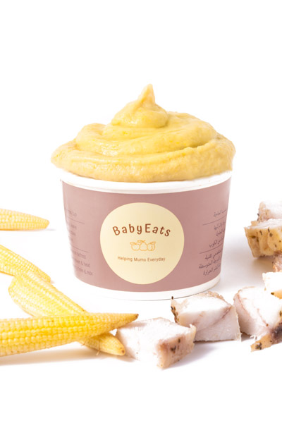 Coconut, Corn & Fish Puree